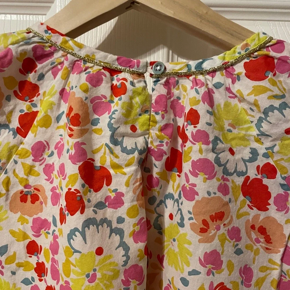 Mini Boden floral shirt sleeve top sz 9-10yrs